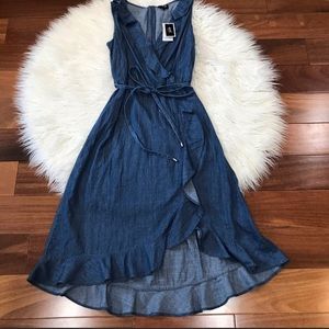 NWT/ ECI New York Denim Dress Wrap size 6
